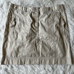Ann Taylor Loft khaki mini skirt 10